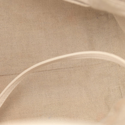 Chanel Mixed Fibers Calfskin Small Deauville Tote Beige White 17 of 17