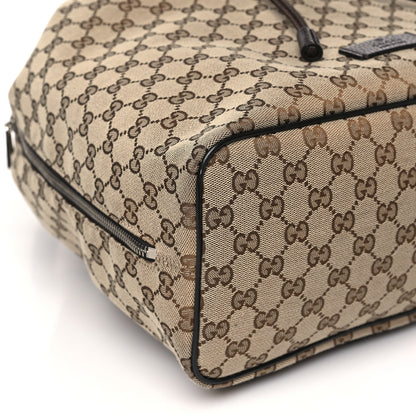 Gucci Monogram Dollar Calfskin O Drawstring Backpack Beige Ebony Testa di Moro Dark Chocolate 8 of 9