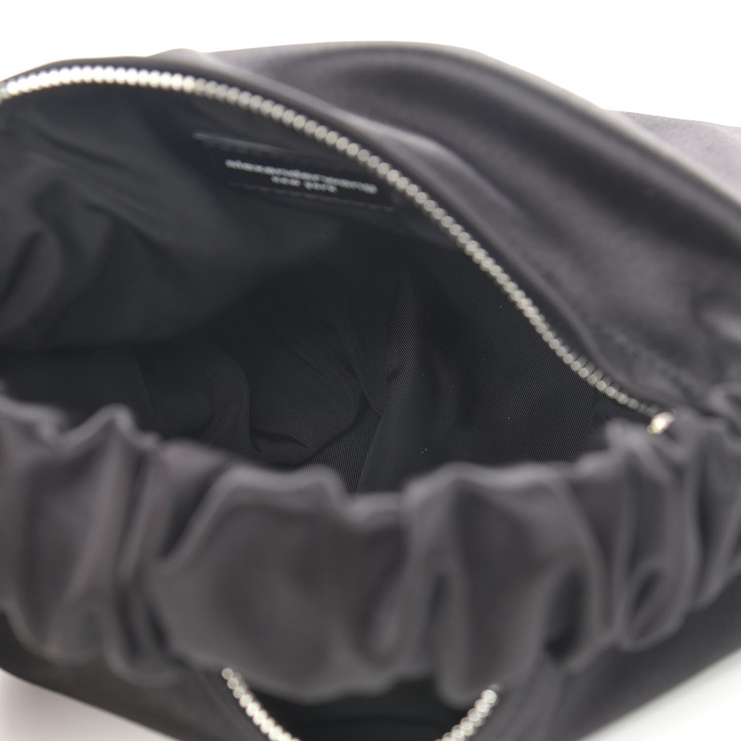 Satin Mini Scrunchie Bag Black
