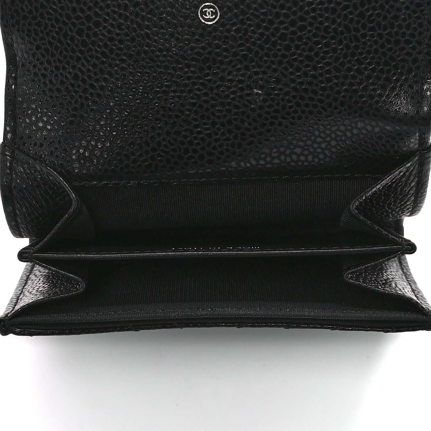 Chanel Caviar Chevron Quilted Boy Card Holder Wallet Black 4 of 11