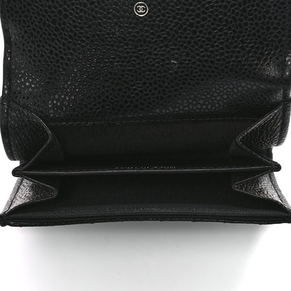 Chanel Caviar Chevron Quilted Boy Card Holder Wallet Black 4 of 11