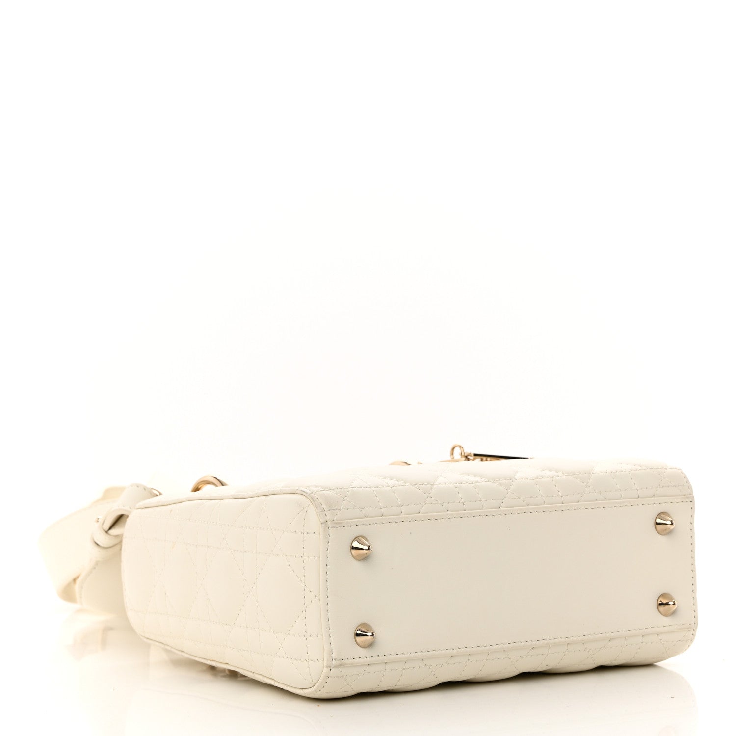 Christian Dior Lambskin Cannage Small My ABCDior Lady Dior White 4 of 16