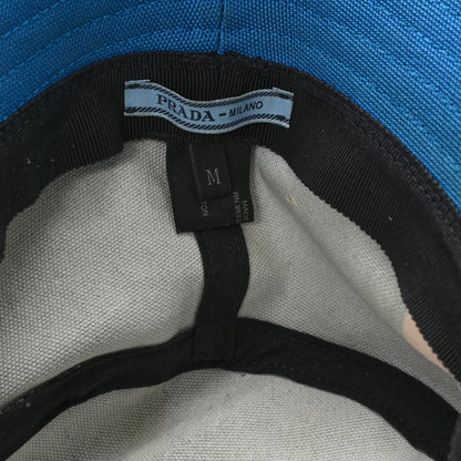 Prada Canvas Racing Logo Womens Bucket Hat M Black 8 of 9