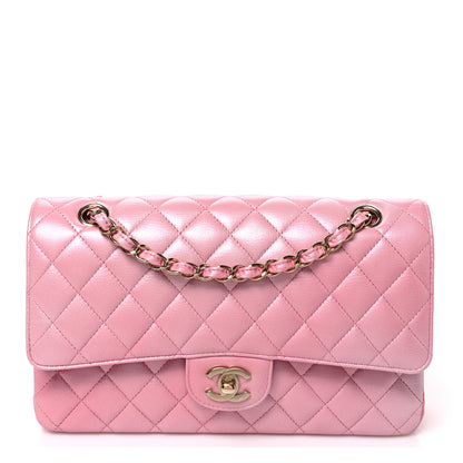 Chanel Iridescent Caviar Quilted Medium Double Flap Rose Pink 1 of 9