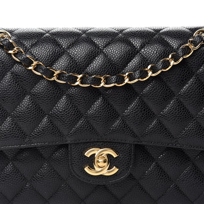 Chanel Caviar Quilted Medium Double Flap Black 8 of 12