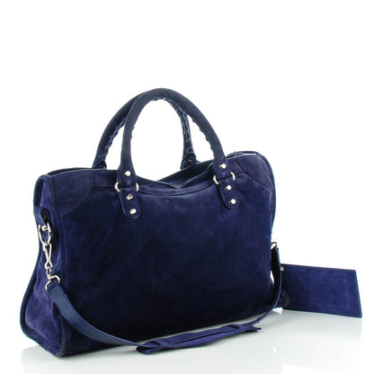 Balenciaga Baby Daim Suede Classic Hardware City Bleu Nuit 3 of 8