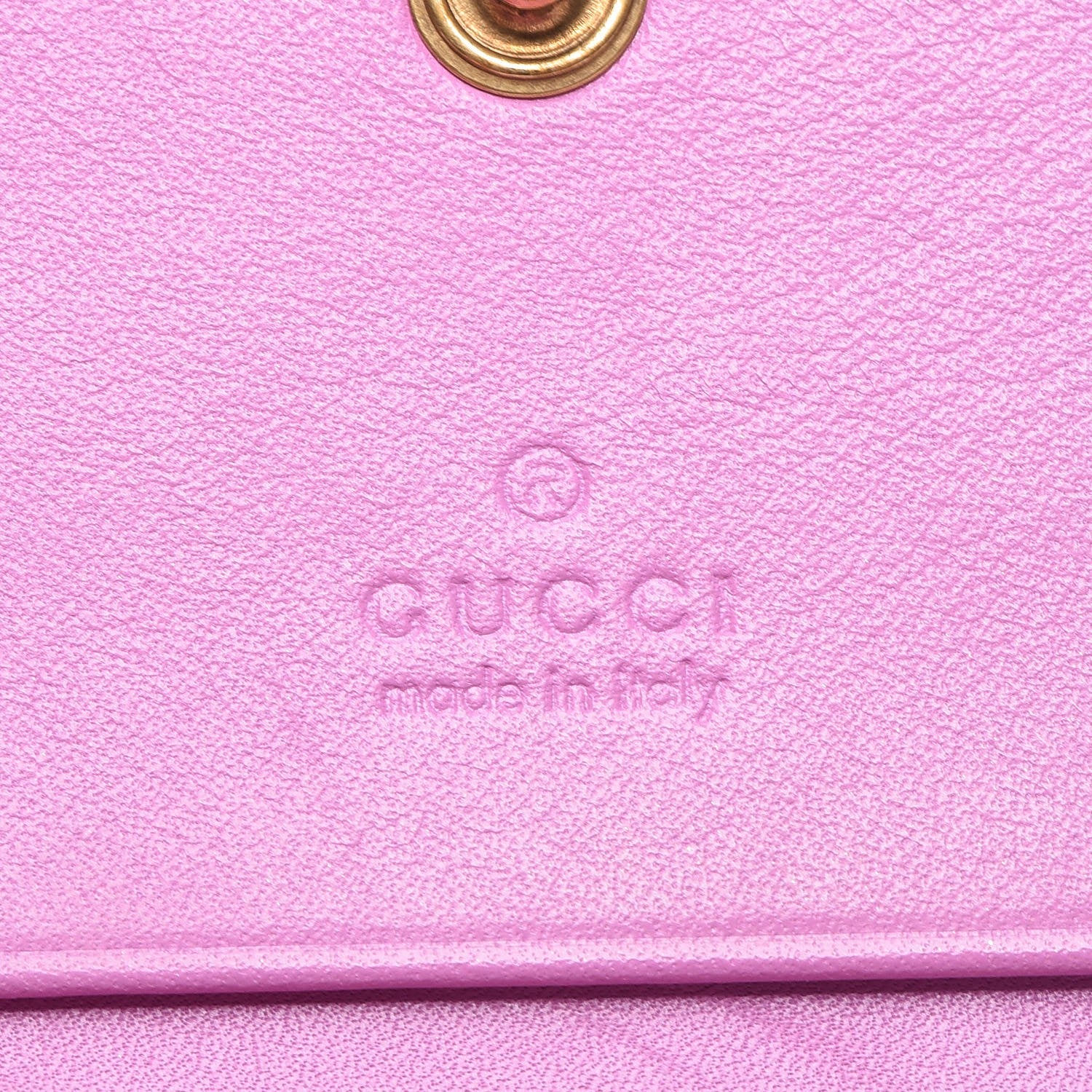 Gucci Calfskin Matelasse GG Marmont Card Case Candy Mousse 6 of 8