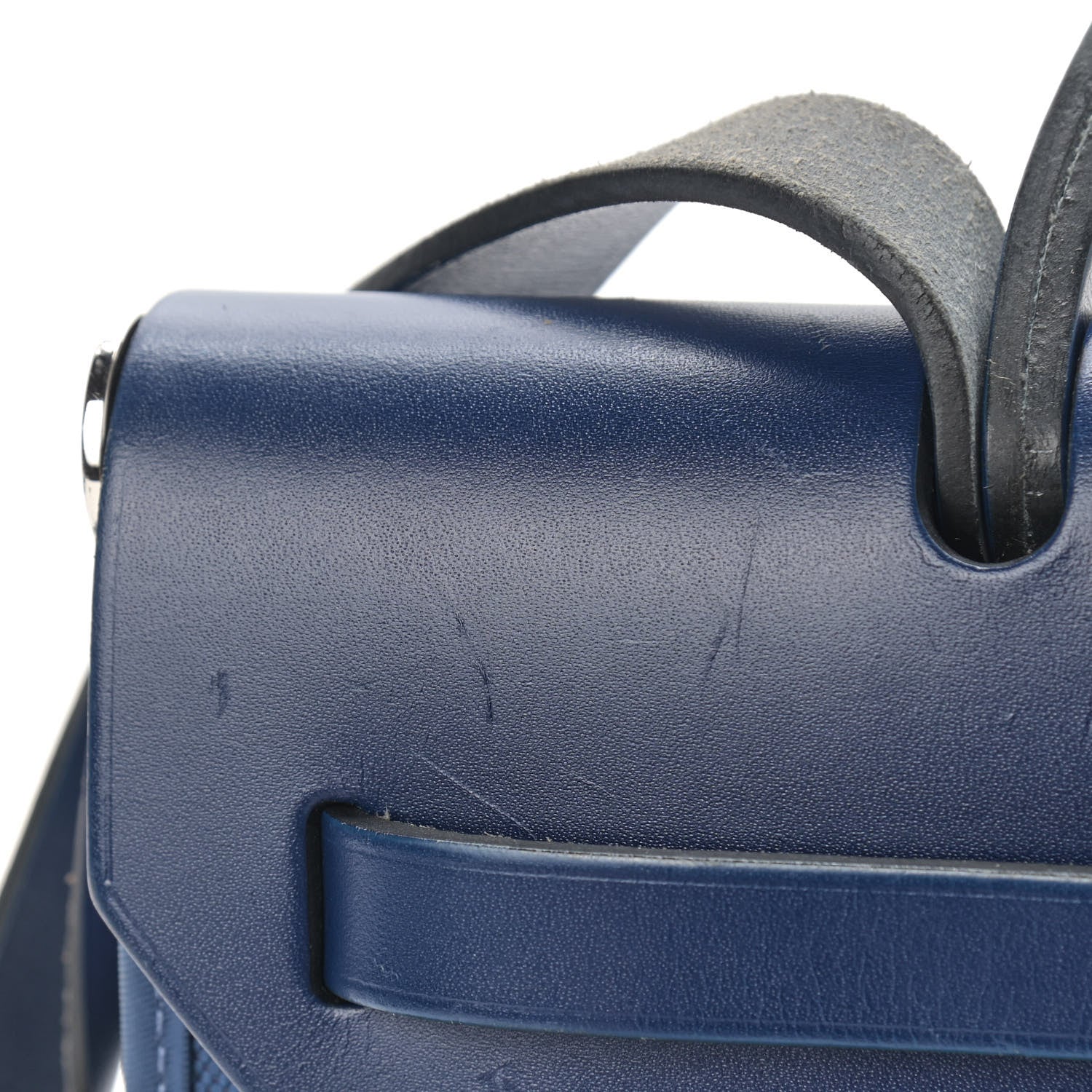 Hermes Vache Hunter Toile Herbag Zip 31 PM Bleu Brighton Bleu Saphir 16 of 22