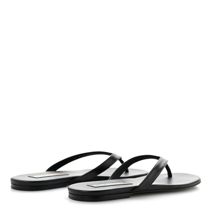 Chanel Shiny Lambskin Crystal CC Thong Sandals 37 Black 39.5 Black 5 of 10