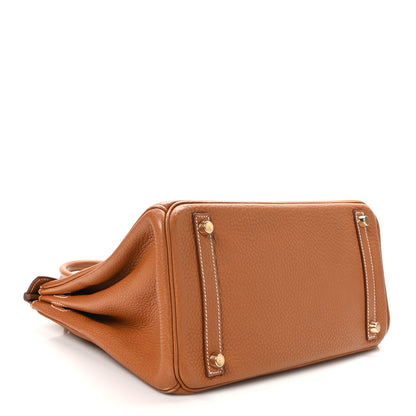 Hermes Taurillon Clemence Birkin 30 Gold 4 of 11