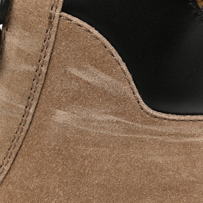 Louis Vuitton Suede Calfskin Monogram Laureate Platform Desert Boots 39.5 Taupe 9 of 16