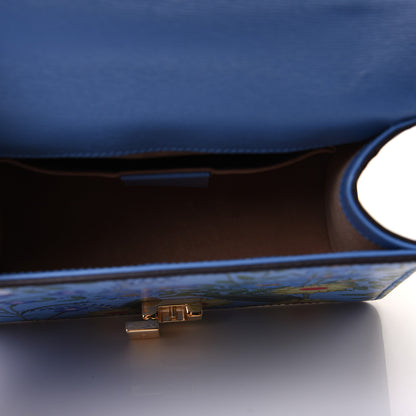 Gucci Shangai Calfskin Web New Flora Mini Sylvie Chain Shoulder Bag Azure 5 of 14