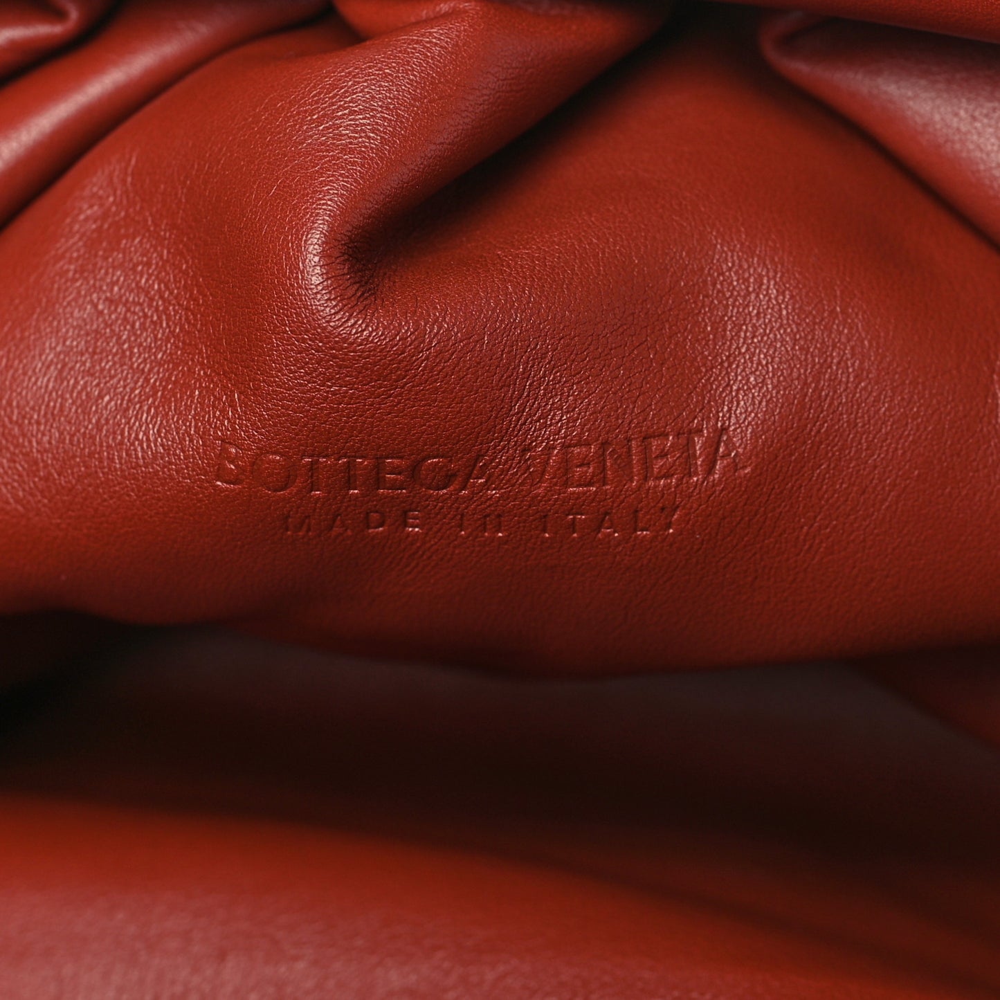 Smooth Butter Calf The Pouch Oversized Clutch Rust