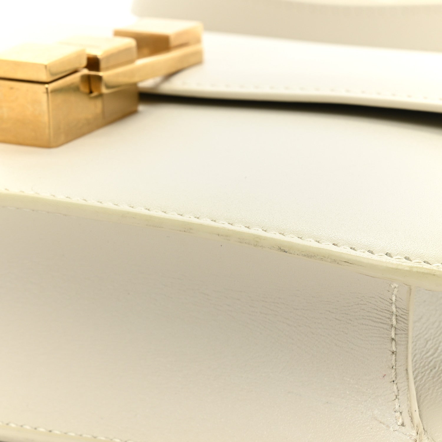 Saint Laurent Smooth Calfskin Carre Satchel Crema Soft 10 of 13