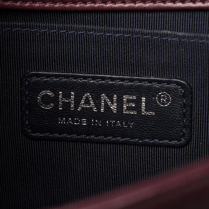 Chanel Tweed Velvet Quilted Small Boy Flap Burgundy 6 of 11