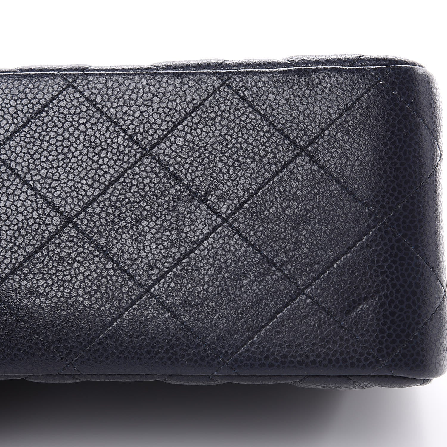 Chanel Caviar Quilted Jumbo Double Flap Navy Blue 10 of 10