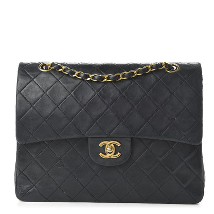 Chanel Lambskin Quilted Medium Double Flap Black 1 of 12