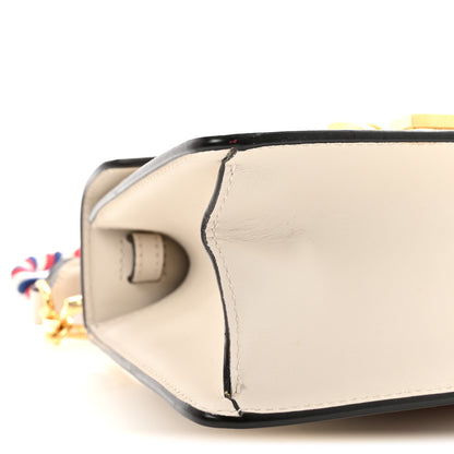Gucci Calfskin Mini Sylvie Top Handle Bag White 9 of 10
