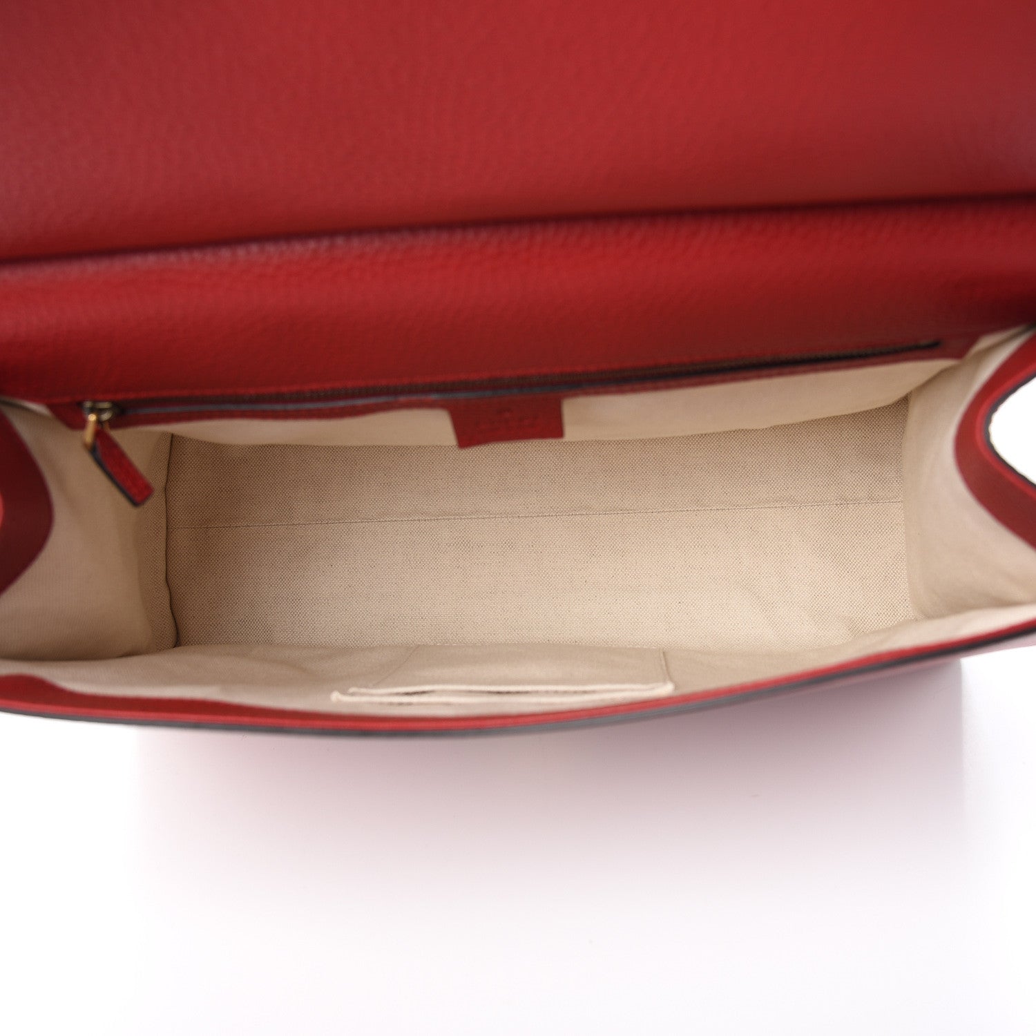 Gucci Calfskin Medium GG Marmont Top Handle Bag Vulcanic Red 4 of 7