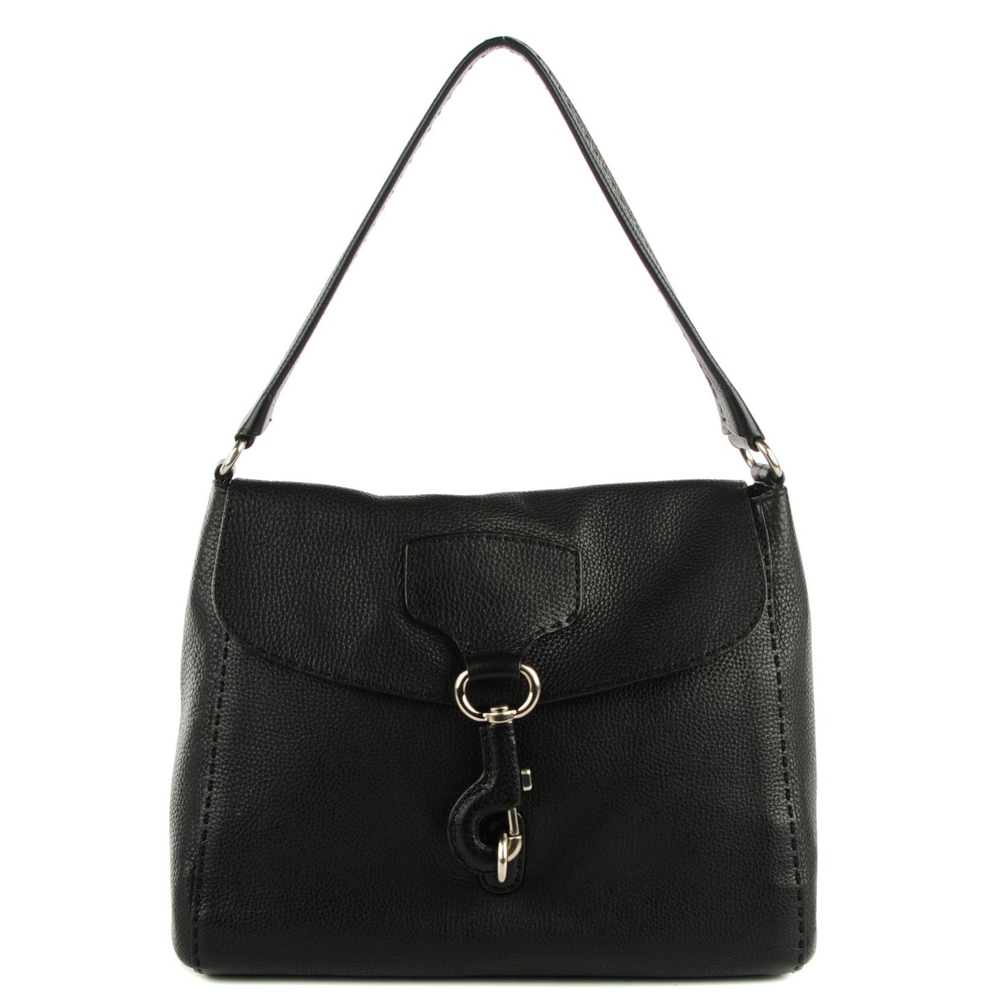 Vitello Daino Shoulder Bag Nero Black