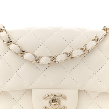 Chanel Lambskin Quilted Mini Rectangular Flap White 8 of 14