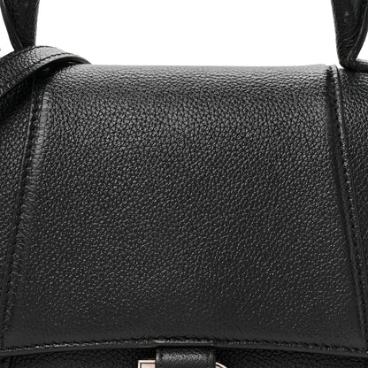 Balenciaga Grained Calfskin Small Hourglass Top Handle Bag Black 8 of 14