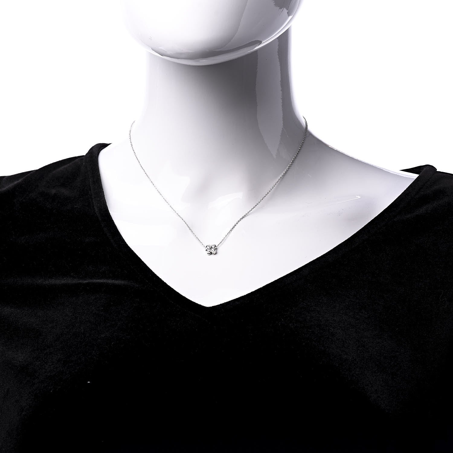 Tiffany Platinum Diamond Lace Pendant Necklace 2 of 6