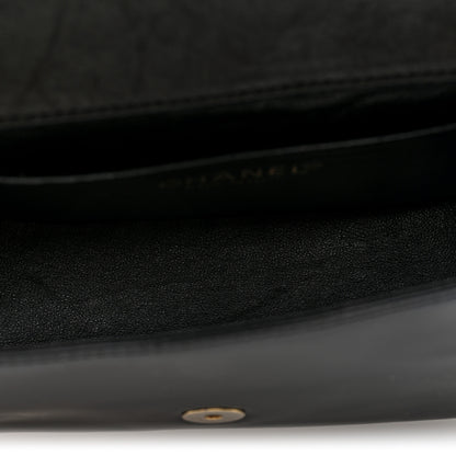 Chanel Patent Calfskin Small Camellia Flap Black 5 of 10