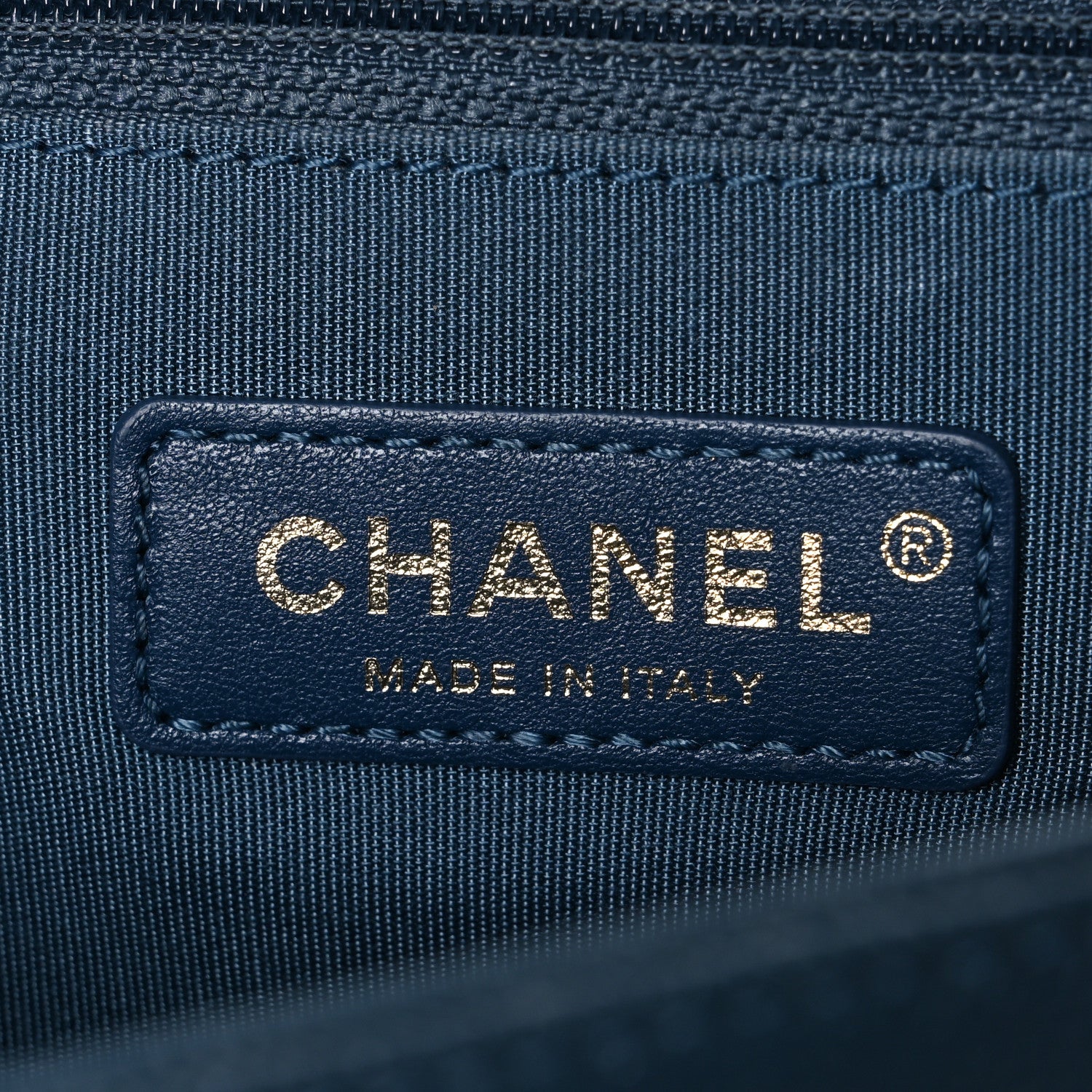 Chanel Caviar Chevron Quilted New Medium Boy Flap Blue 6 of 10