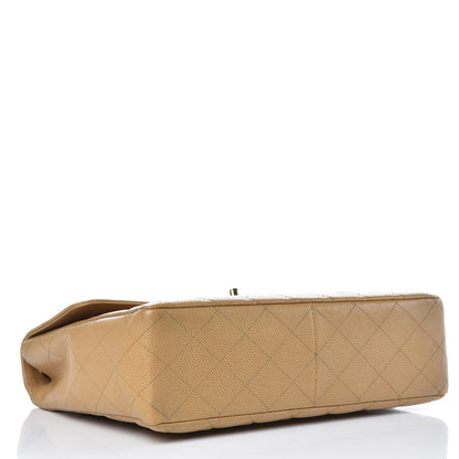 Chanel Caviar Quilted Jumbo Single Flap Beige 4 of 14