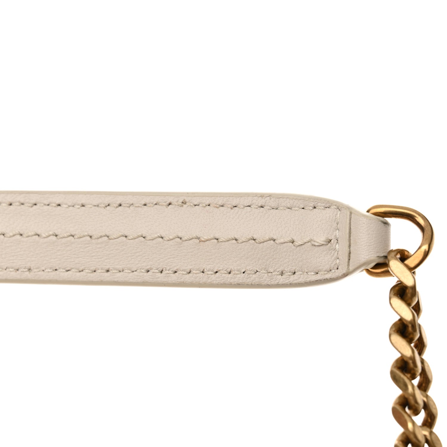 Saint Laurent Lambskin Quilted Small Loulou Puffer Monogram Chain Satchel Crema Soft 12 of 13