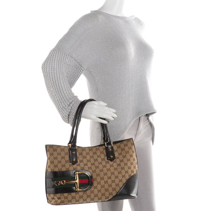 Gucci Monogram Medium Hasler Tote Dark Brown 2 of 7