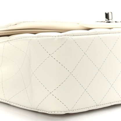 Chanel Lambskin Quilted Medium Double Flap White 8 of 10