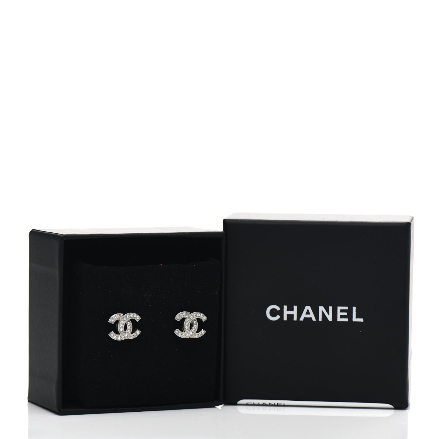 Crystal CC Earrings Silver