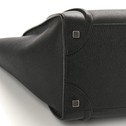 Celine Drummed Calfskin Mini Luggage Black 7 of 12