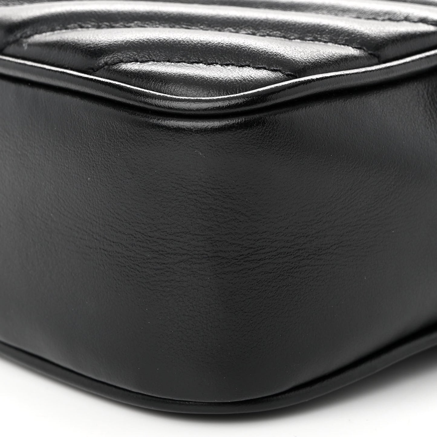 Calfskin Matelasse Monogram Lou Belt Bag Black