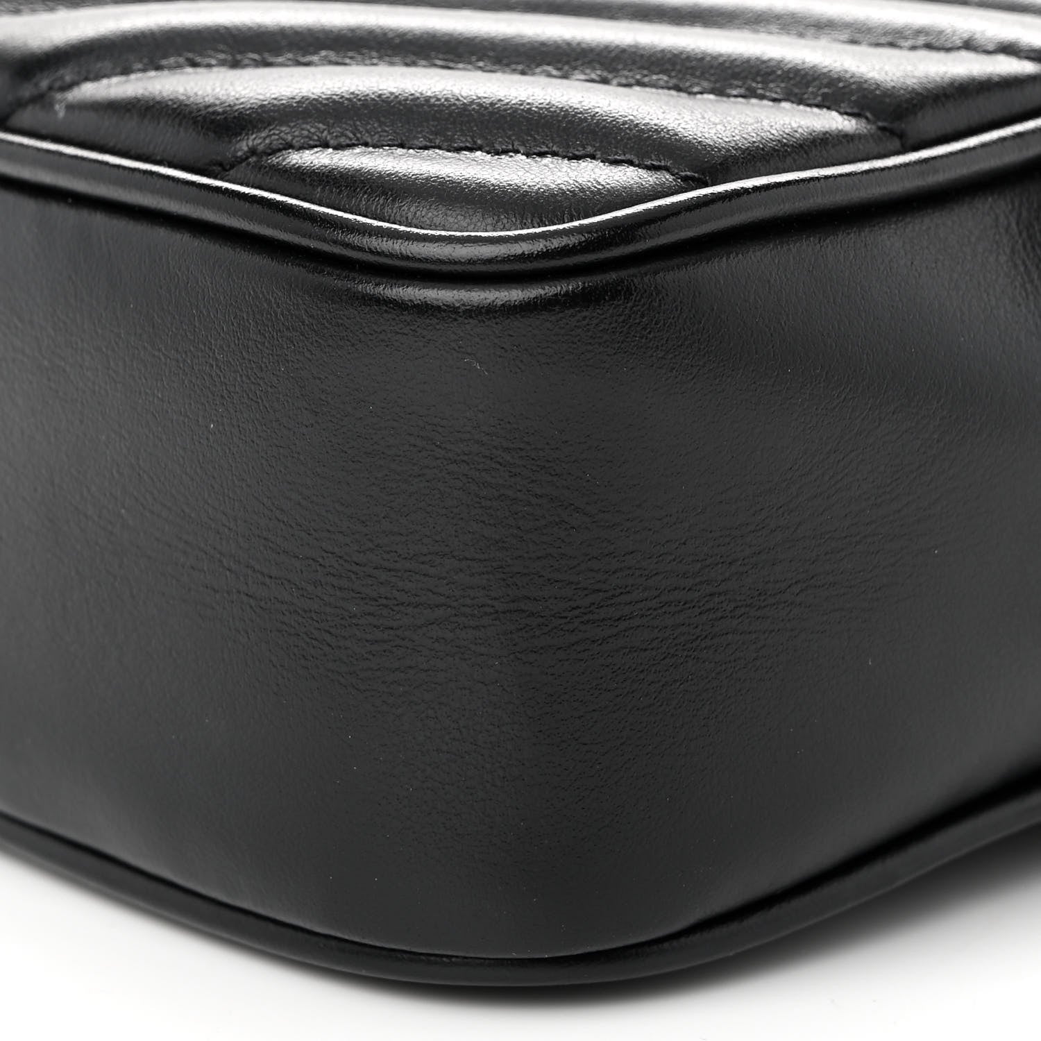 Saint Laurent Calfskin Matelasse Monogram Lou Belt Bag Black 9 of 11