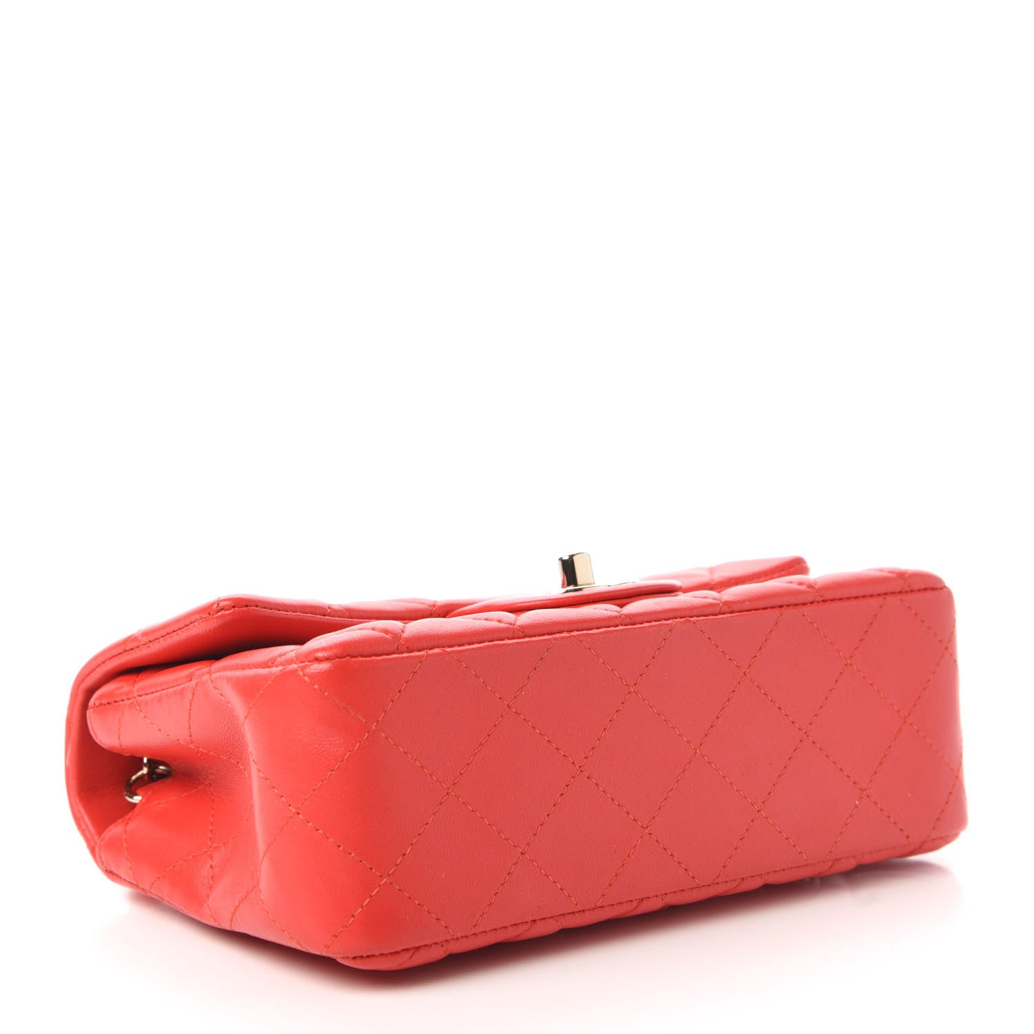 Chanel Lambskin Quilted Mini Rectangular Flap Red 4 of 11