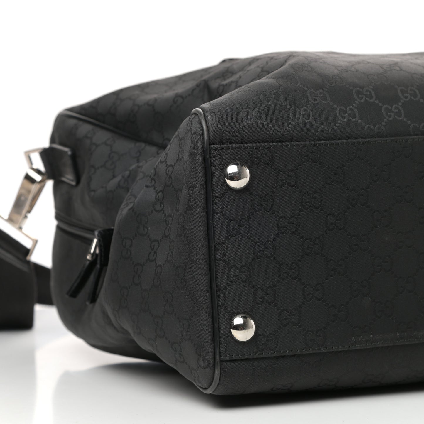 Nylon Monogram Large Duffle Bag Black