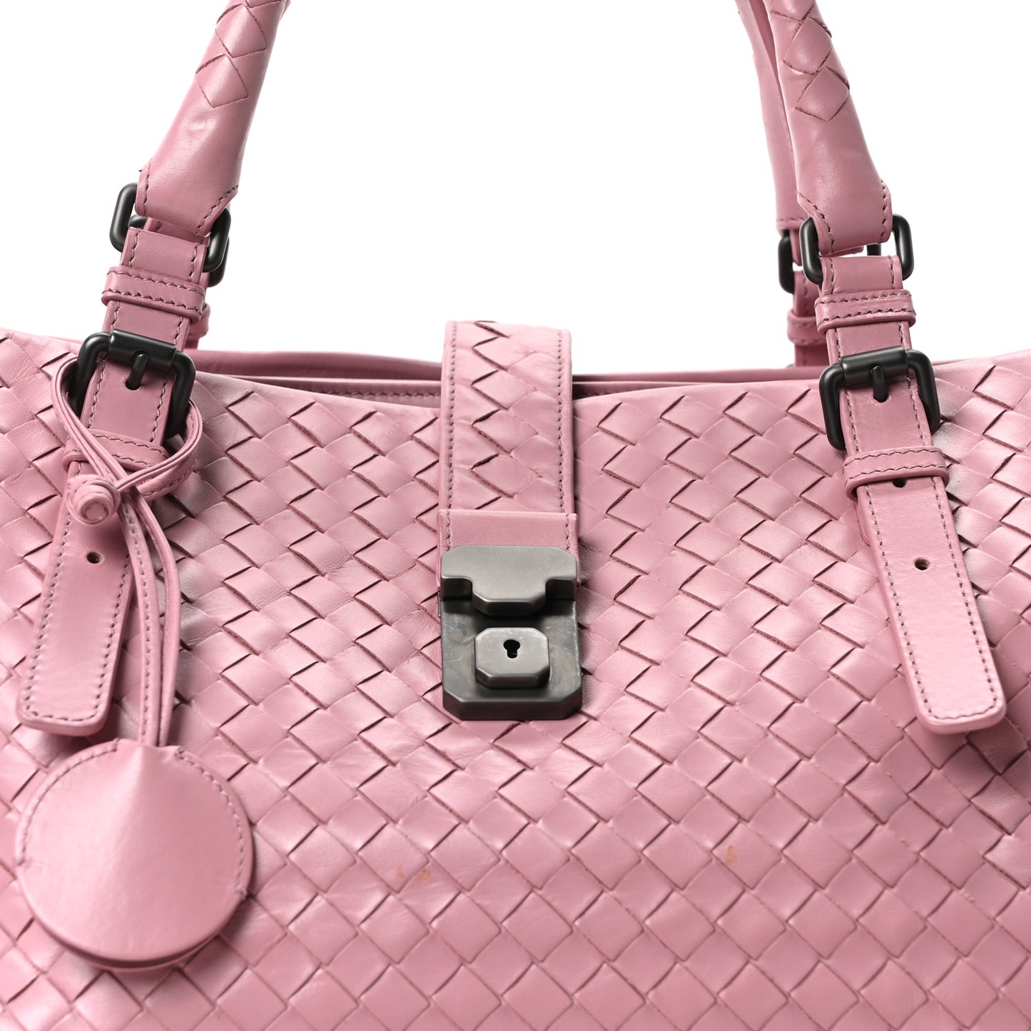 Light Calf Intrecciato Medium Roma Mallow