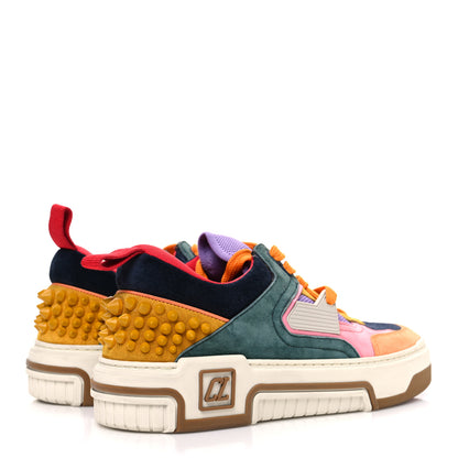 Christian Louboutin Calfskin Suede Spike Astroloubi Donna Low Top Sneakers 38 Multicolor 5 of 8