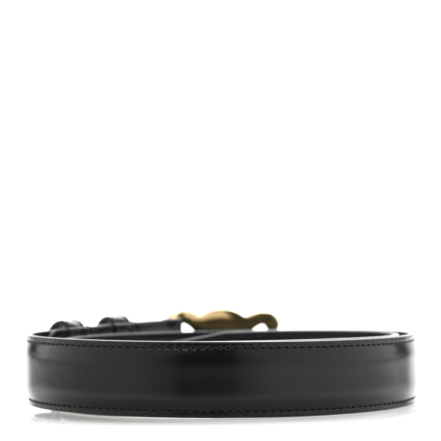 Celine Box Calfskin Medium 25mm Triomphe Belt 70 28 Black 2 of 8