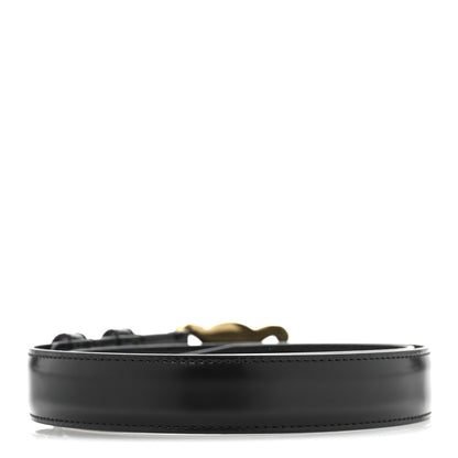 Celine Box Calfskin Medium 25mm Triomphe Belt 70 28 Black 2 of 8