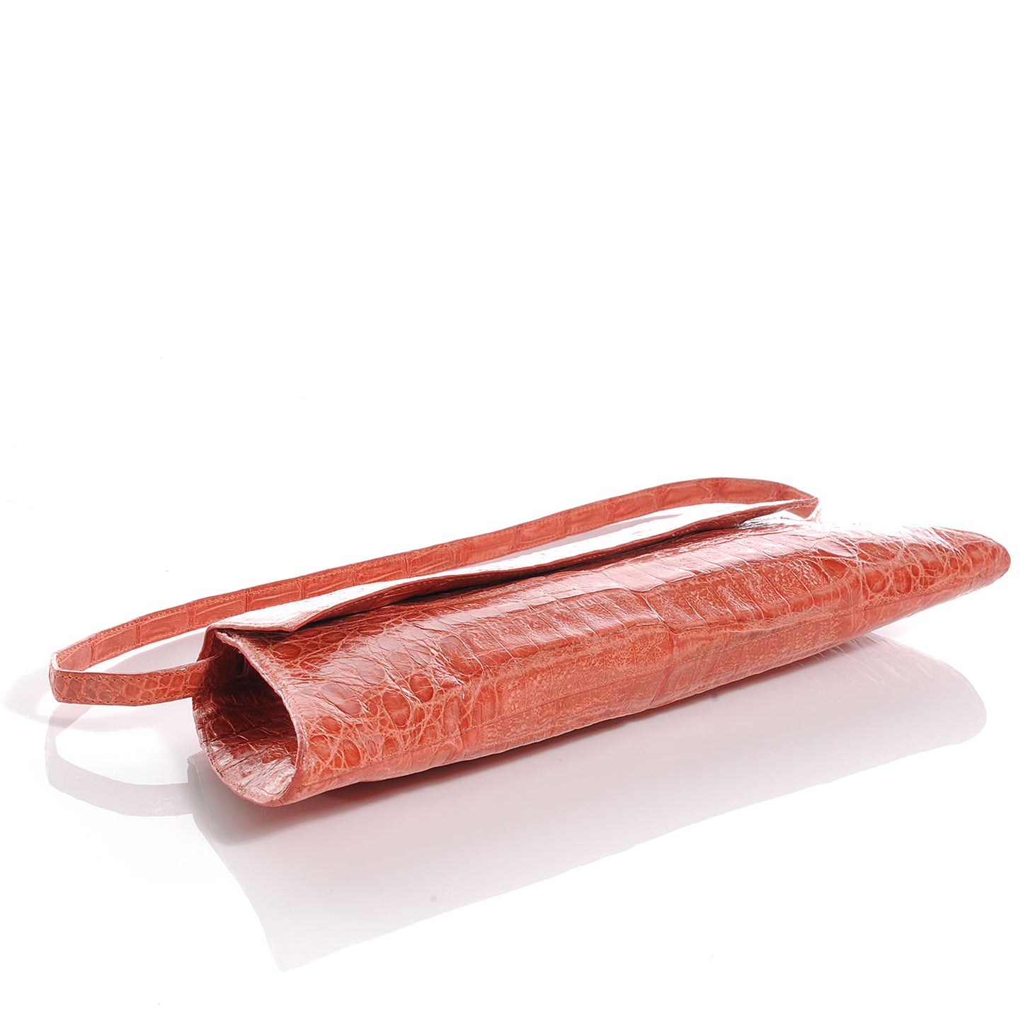 Crocodile Long Clutch Orange