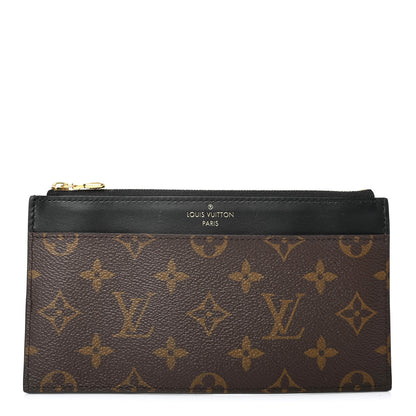 Louis Vuitton Monogram Slim Purse Black 1 of 8