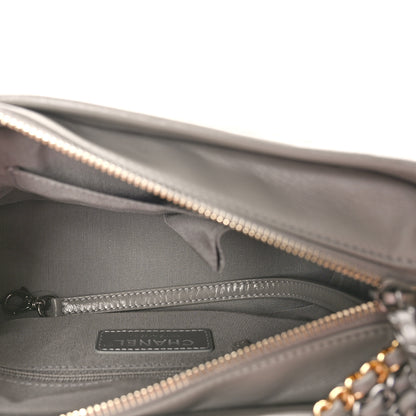 Chanel Aged Calfskin Quilted Small Gabrielle Hobo Grey 5 of 9