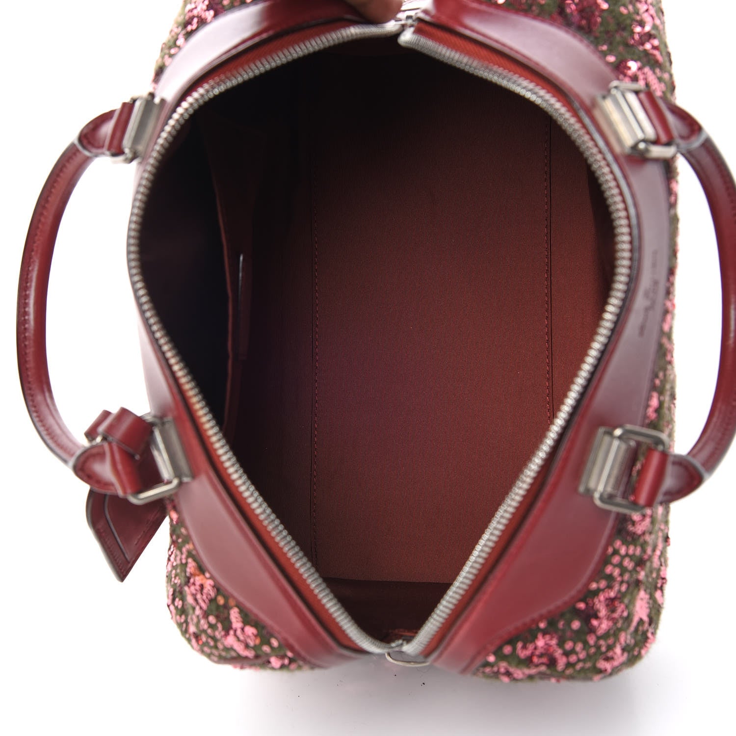 Louis Vuitton Sequin Monogram Sunshine Express Speedy Burgundy 7 of 10