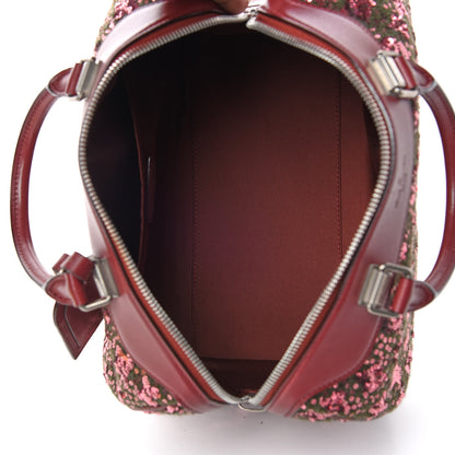 Louis Vuitton Sequin Monogram Sunshine Express Speedy Burgundy 7 of 10