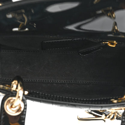 Christian Dior Patent Cannage Mini Lady Dior Black 5 of 9