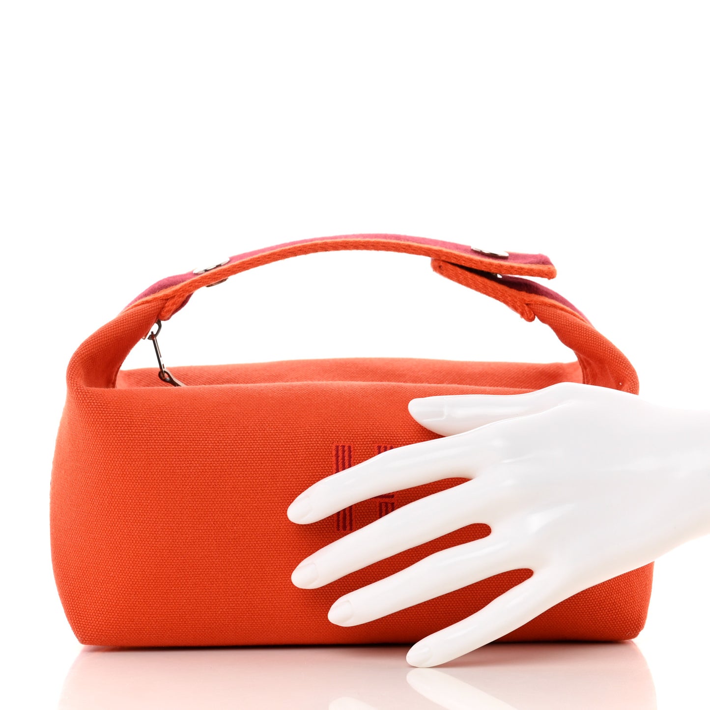 Canvas Small Bride-A-Brac Pouch Orange Burgundy